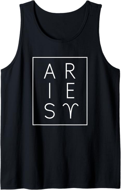 Modern Aries Zodiac Sign Tank Top