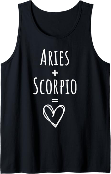 Aries and Scorpio Couple Matching Zodiac Sign Tank Top