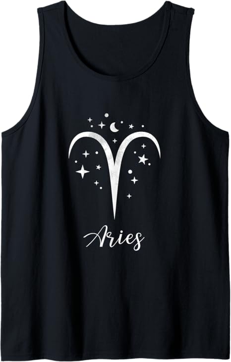 Aries Astrological Signs Symbol Horoscope Zodiac Sign Tank Top