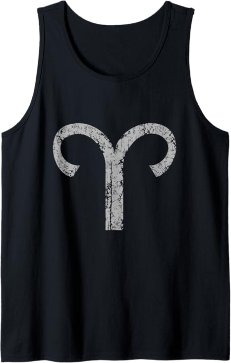 Zodiac Sign Aries (Vintage Gray) Aries Tank Top