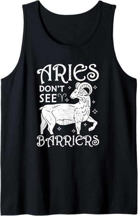 Aries Zodiac Sign Horoscope March April Birthday Astrology Tank Top