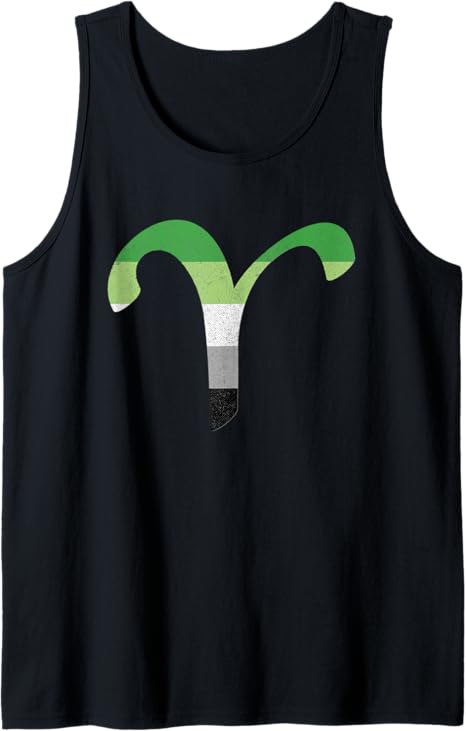 Aromantic Aries Pride Flag Zodiac Sign Tank Top