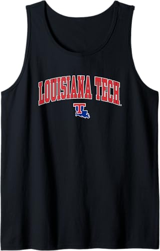 Louisiana Tech Bulldogs Arch Over Logo Camiseta sin mangas con licencia oficial, Negro -