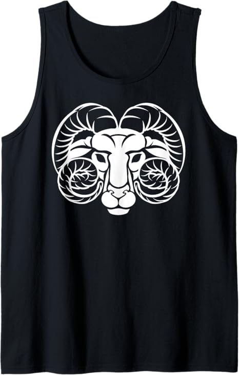 Aries Zodiac Ram Horoscope Astrology Star Sign Tank Top