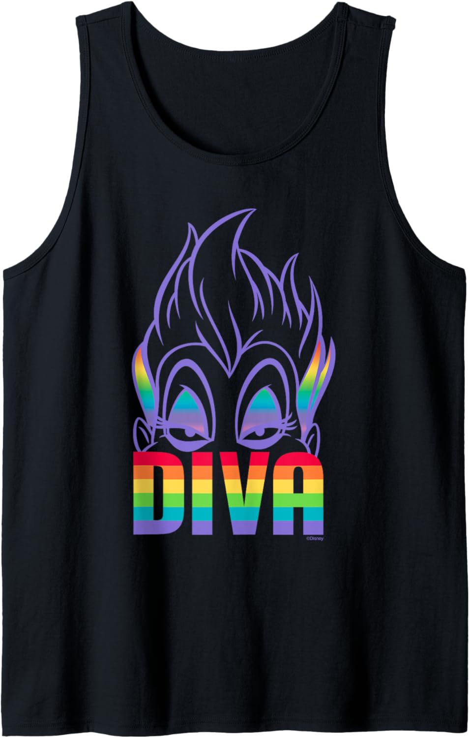 Disney Villains Ursula Diva Pride Tank Top, Black
