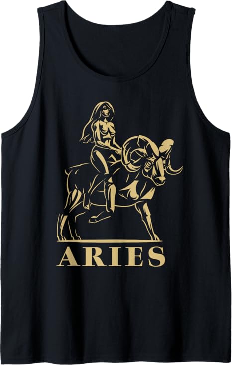 Astrological Sign Aries Birthday March April Ascendant Tank Top