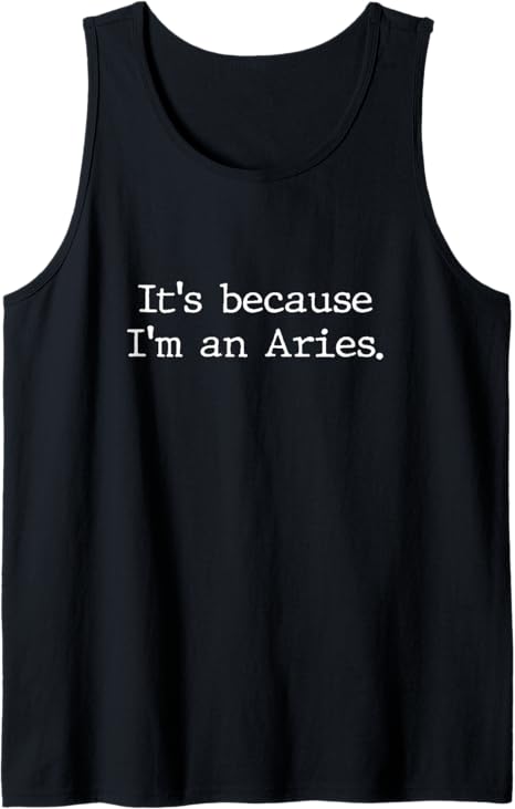 Aries Horoscope Gifts Women Girls Men Zodiac Sign Astrology Tank Top