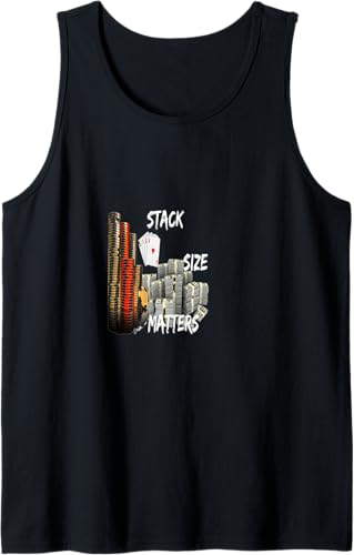 Stack Size Matters - Camiseta sin mangas de póquerTexas Holdem, Negro -