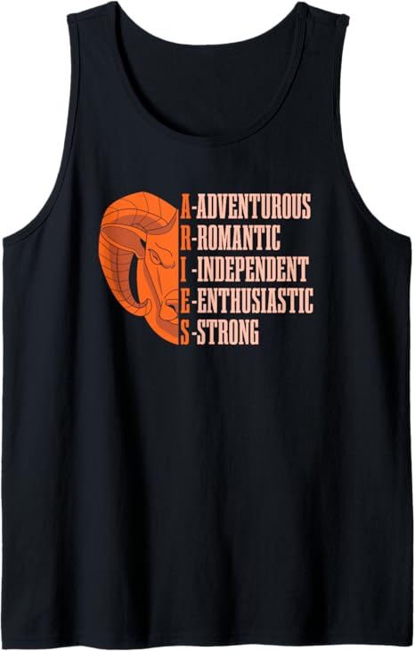 Aries Horoscope Star Sign - Zodiac Starsign Traits Tank Top