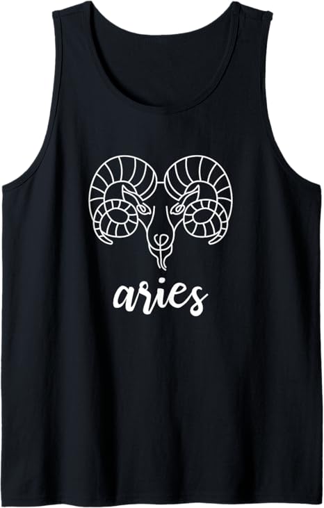 Aries The Ram Zodiac Sign Horoscope Birthday Idea Tank Top
