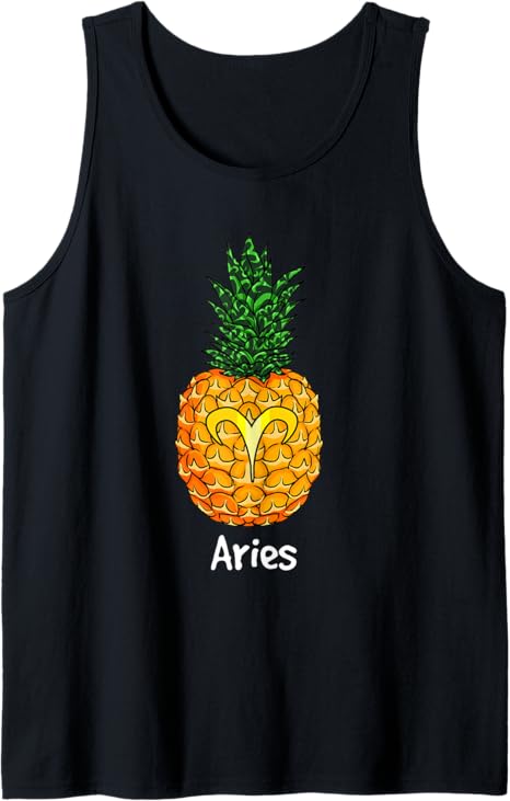 Aries Pineapple Zodiac Sign for Women Men Tank Top