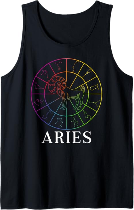 Aries Zodiac Sign Aries Birthday Aries Astrology Tank Top