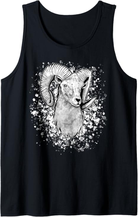 Aries Head Astrology Zodiac Sign Aries Tank Top