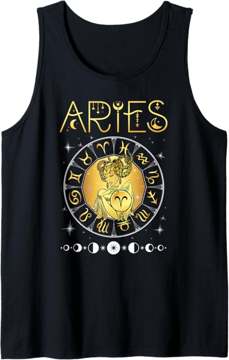 Aries Zodiac Sign Aries Birthday Aries Astrology Tank Top