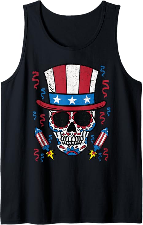 4th Of July Sugar Skull Men Women Kids