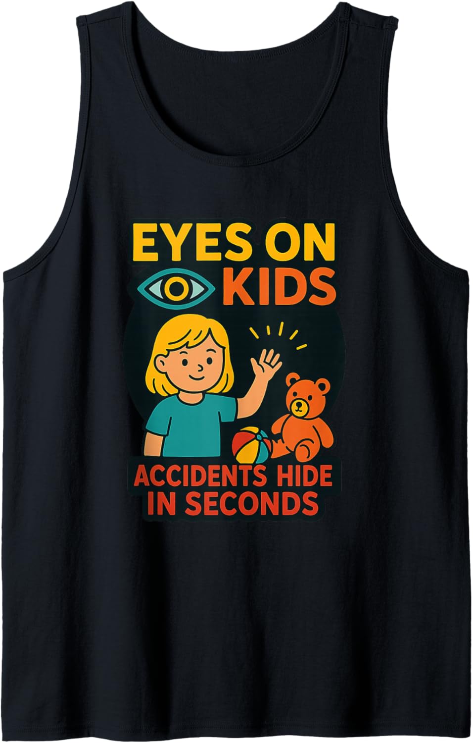 Eyes on Kids | Child Safety | Gift for Moms, Granny, Grandad Tank Top - Image 1 of 2