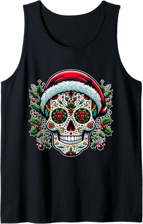 Xmas Sugar Skull Matching Designs Idea
