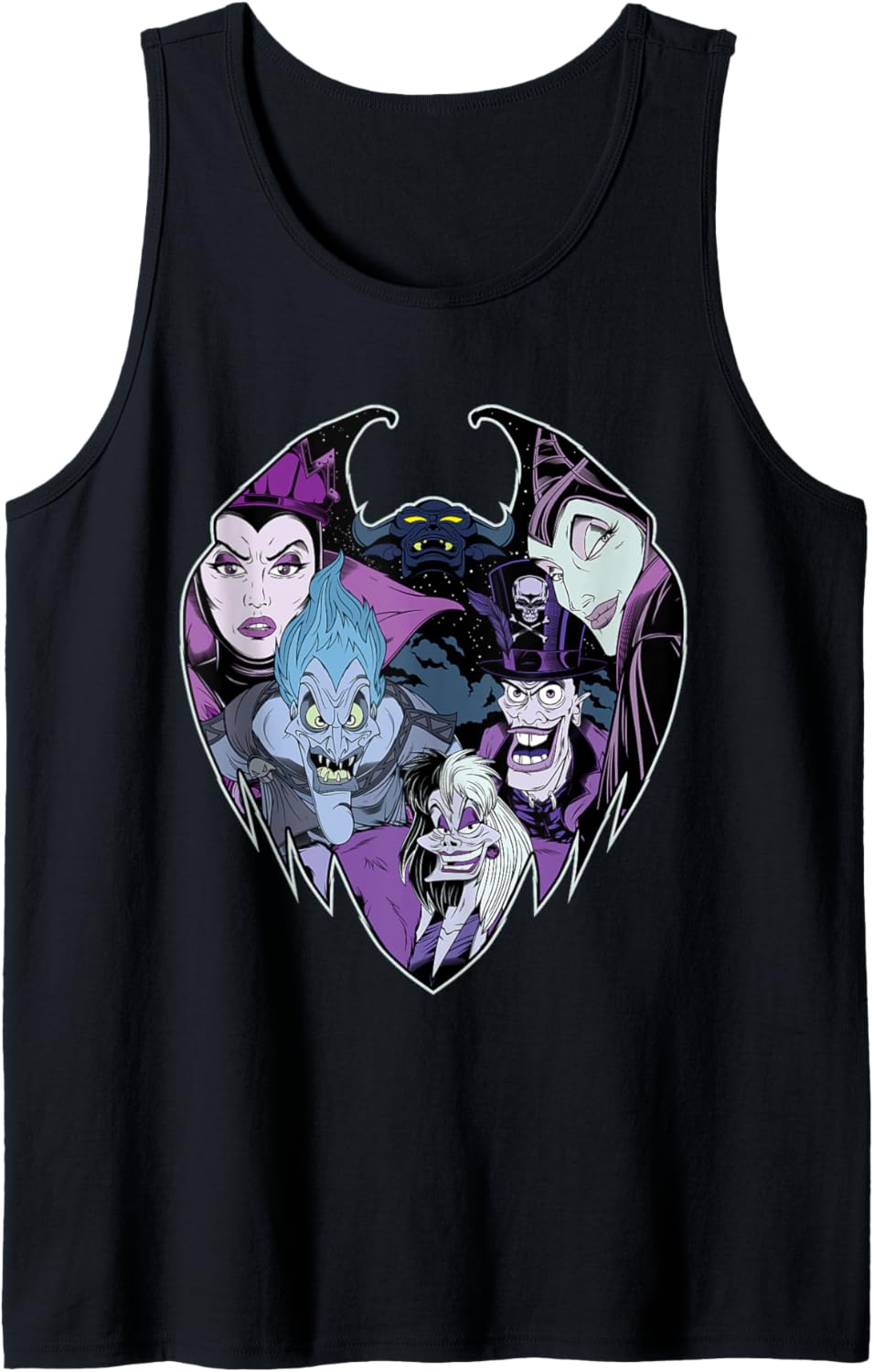 Disney Villains Evil Crew Tank, Black, S