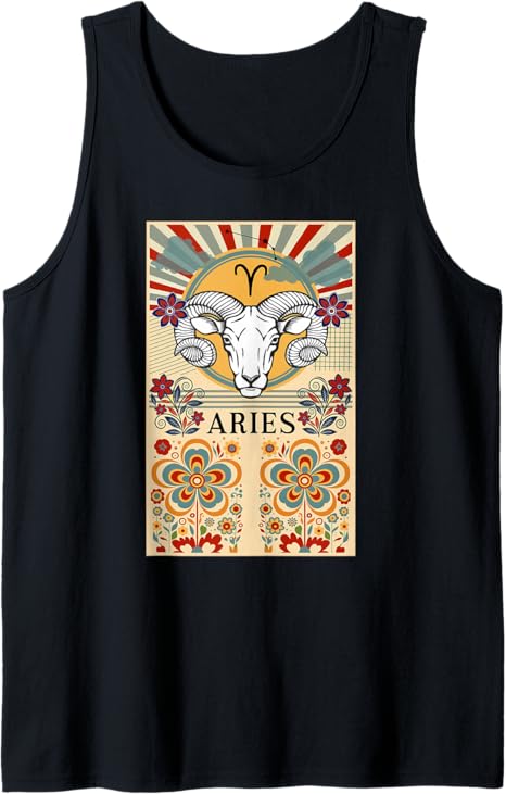 Aries Zodiac Sign Aries Birthday Aries Horoscope Tank Top