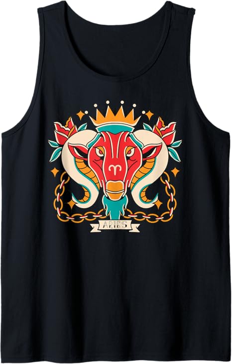Aries Zodiac Astrology Star Sign Tank Top