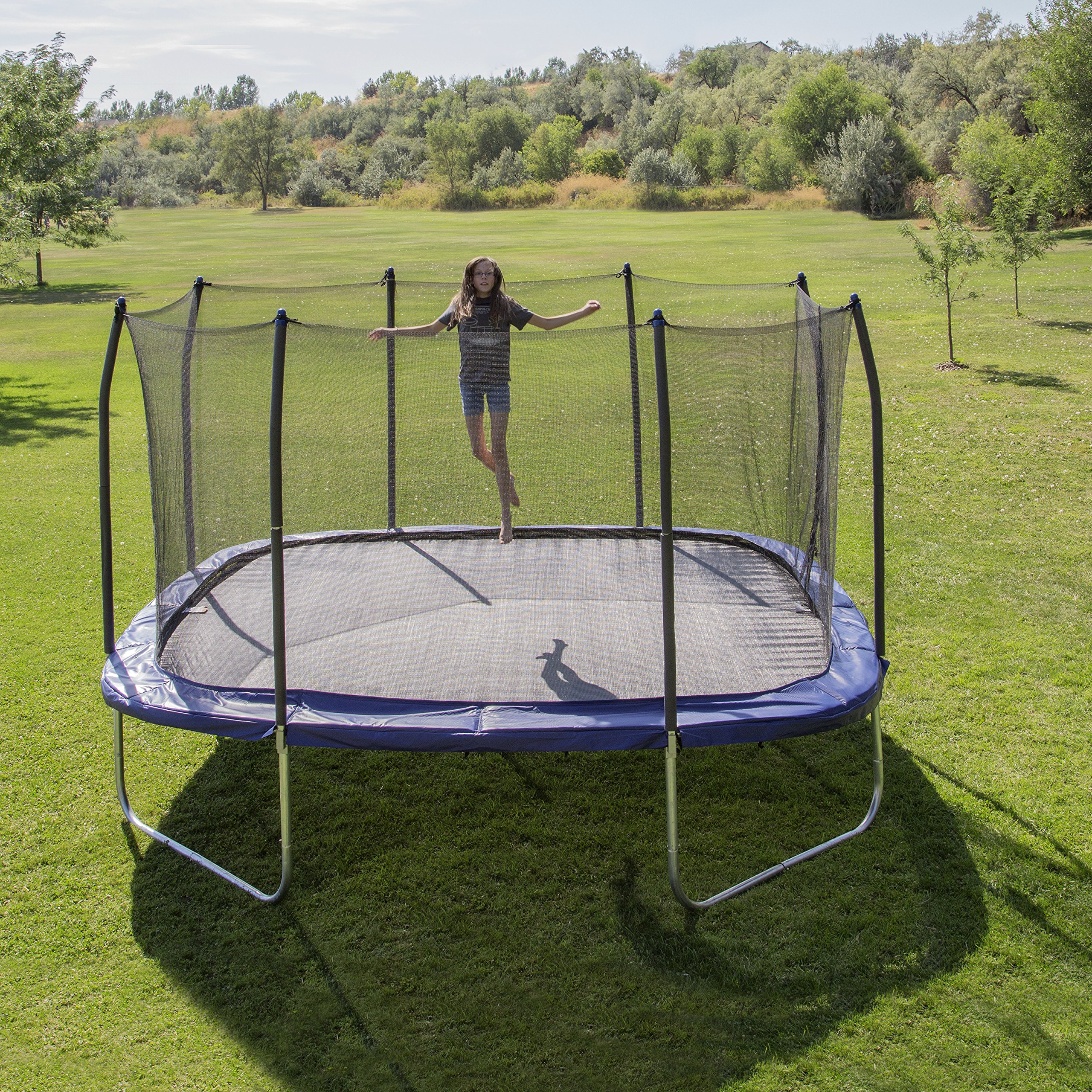 Skywalker Trampolines 14-Foot Square Trampoline with Enclosure Added Safety Features Meets or Exceeds ASTM Made to Last Extra Jumping Space (Box 2 of 2 Only)