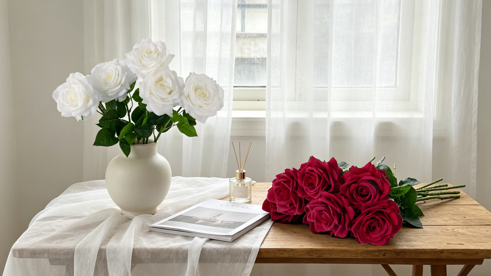 Amazon.com: PIDOFOX Artificial Real Touch Flowers, 5Pcs Light