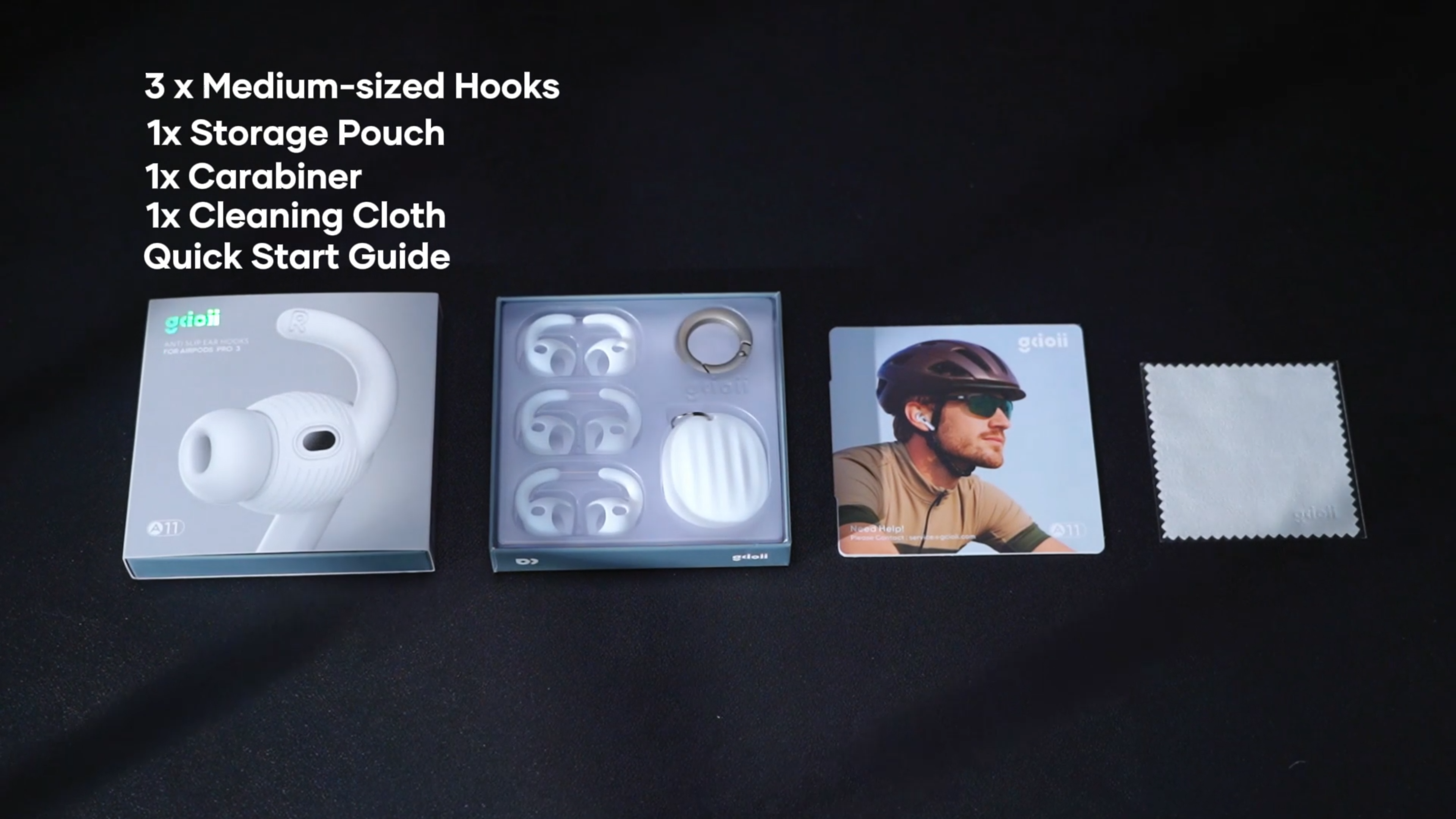 Gcioii 3 Pairs for AirPods Pro 3 Ear Hooks Covers (2025) [Added