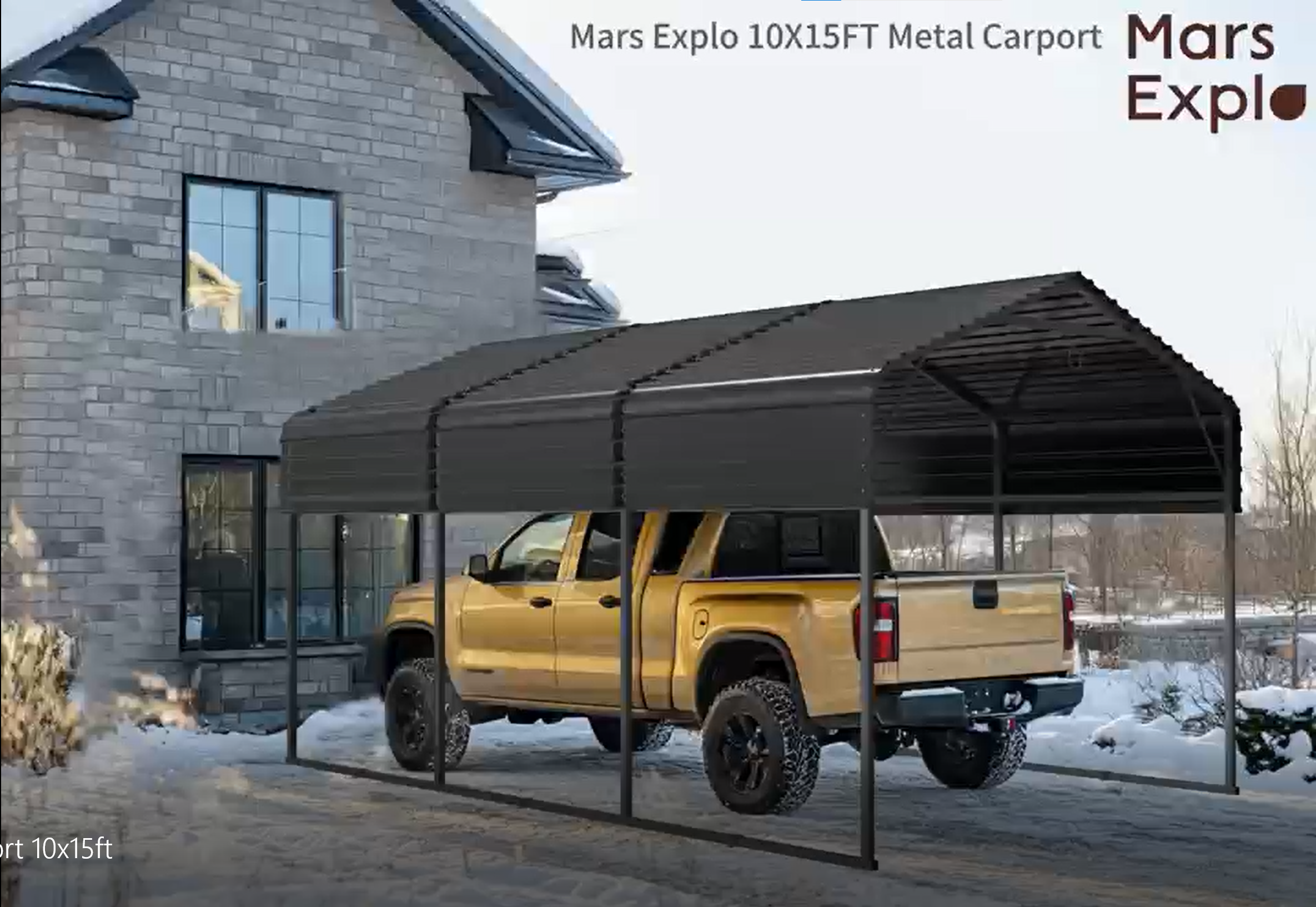 Amazon.com: Mars Explo 10x15FT Heavy Duty Metal Carport with