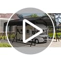 Carport Canopy 12’X20’ Heavy Duty Car Port Galvanized Steel Roof, Reinforced Stable Triangle Frame for Snowy Windy Metal Carports Enhanced Base Car Tent for Car,RV,Pickup,Boat,Truck,Tractor