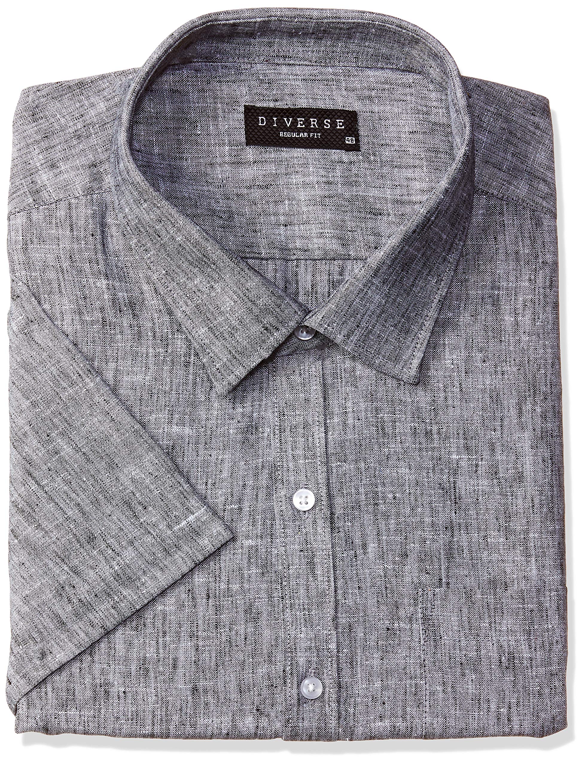 DiverseMen's Solid Regular Fit Formal Shirt (DCMFH02RC17KA2-739A)