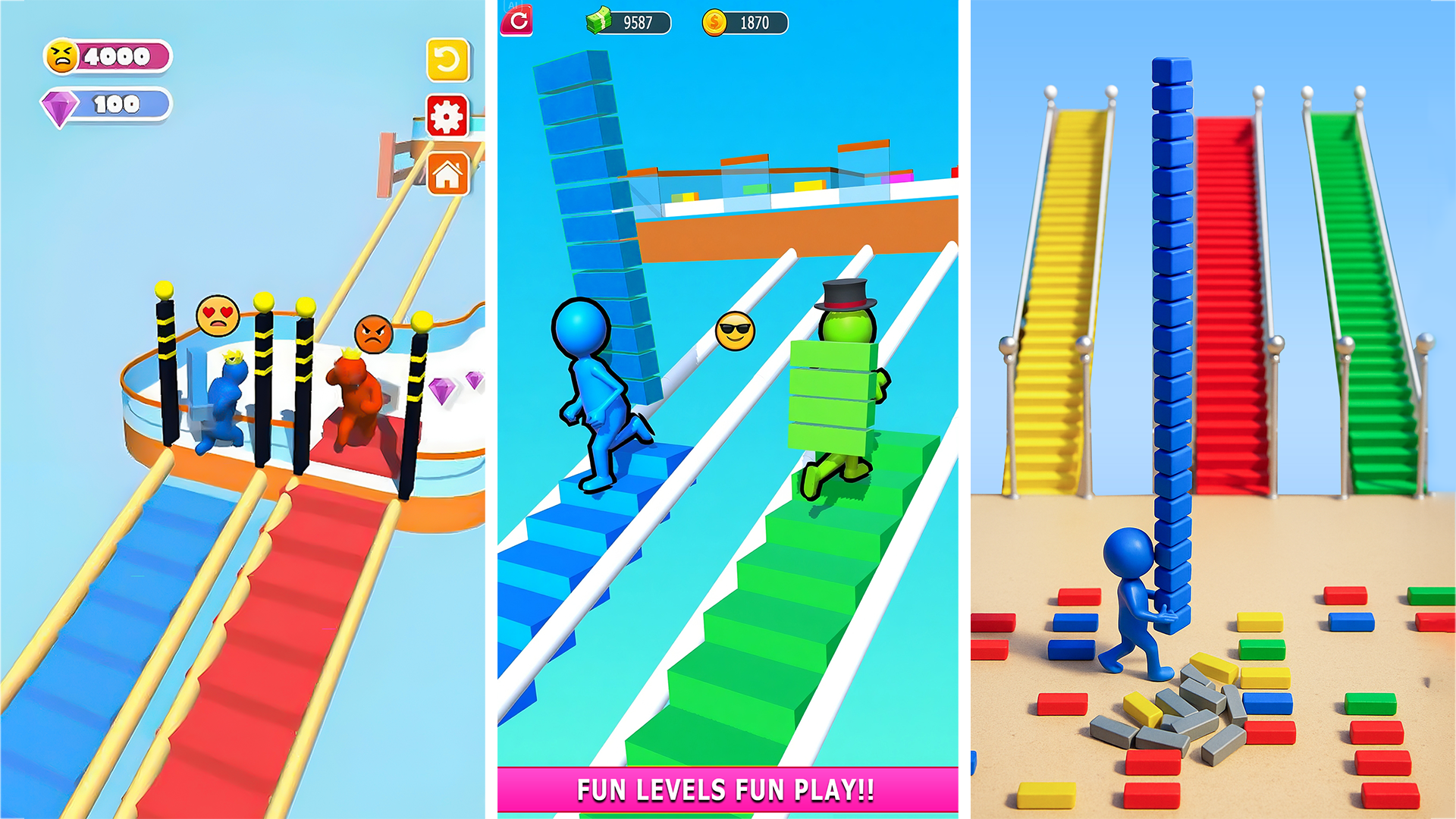 Bridge Race Color Path Run: Fun Stair Building Runner Challenge 3D Game ...