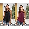 Bluetime-Womens-Summer-Halter-Spaghetti-Strap-Lace-Flowy-Tank-Tops-Cami-Shirts Bluetime Black Tank Top Women Spaghetti Strap Casual Cute Summer Shirts Blouses Country Concert Outfits Black L