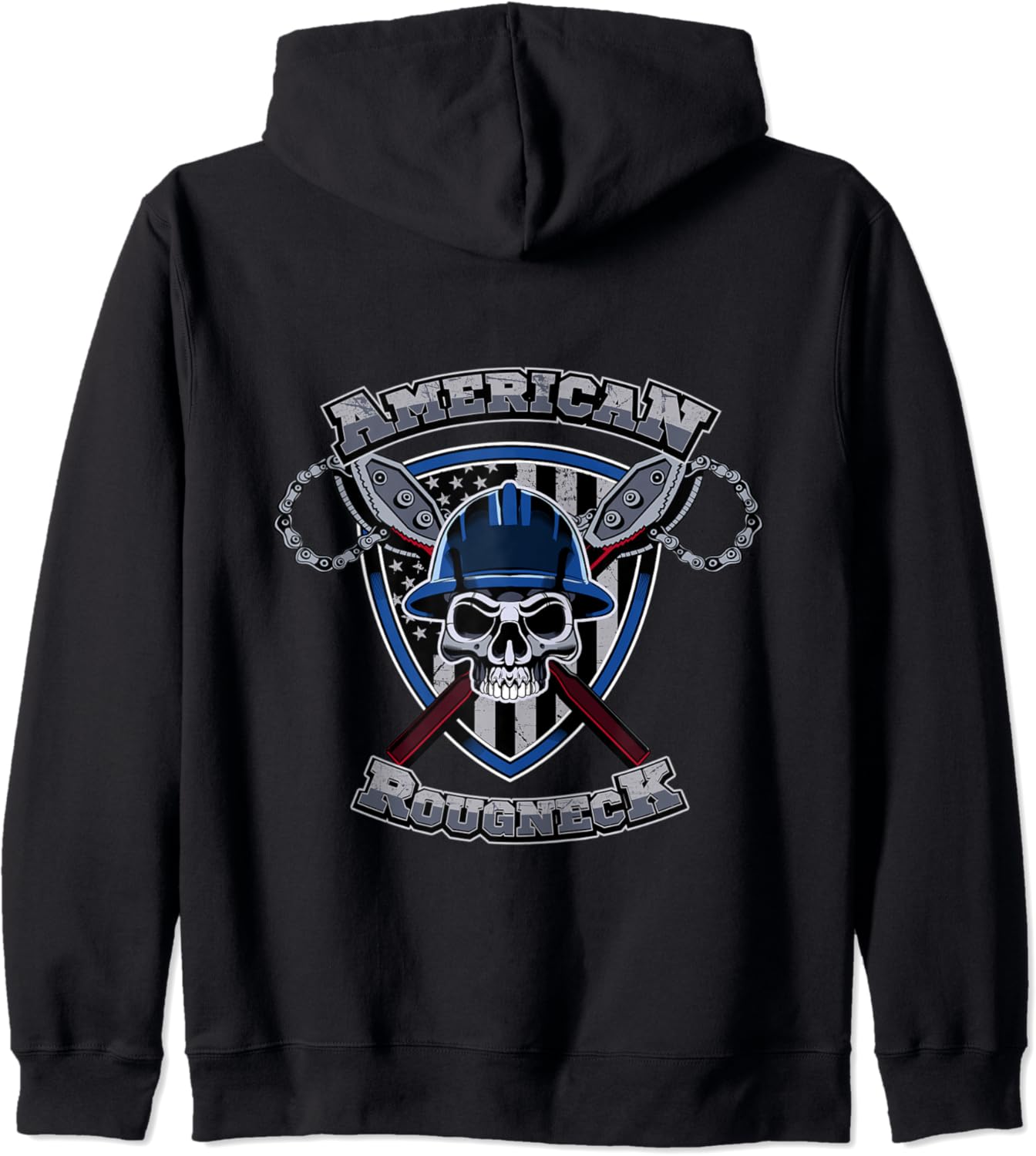 American Roughneck Oil Drilling Zip Hoodie Clothing, Shoes & Jewelry