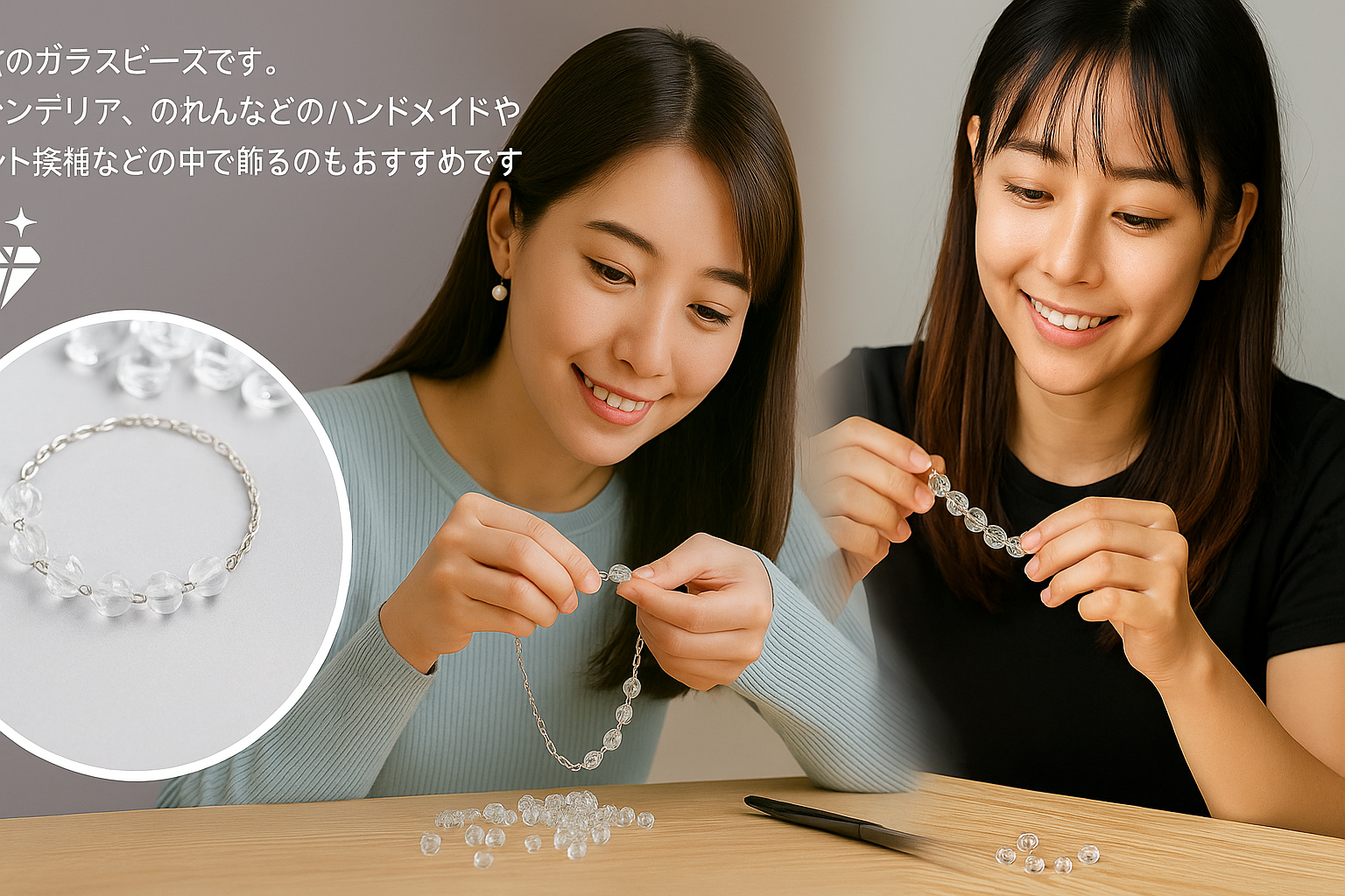 Amazon.co.jp: (エスネット) クリスタル 八角 ビーズ クリア 14mm 二つ