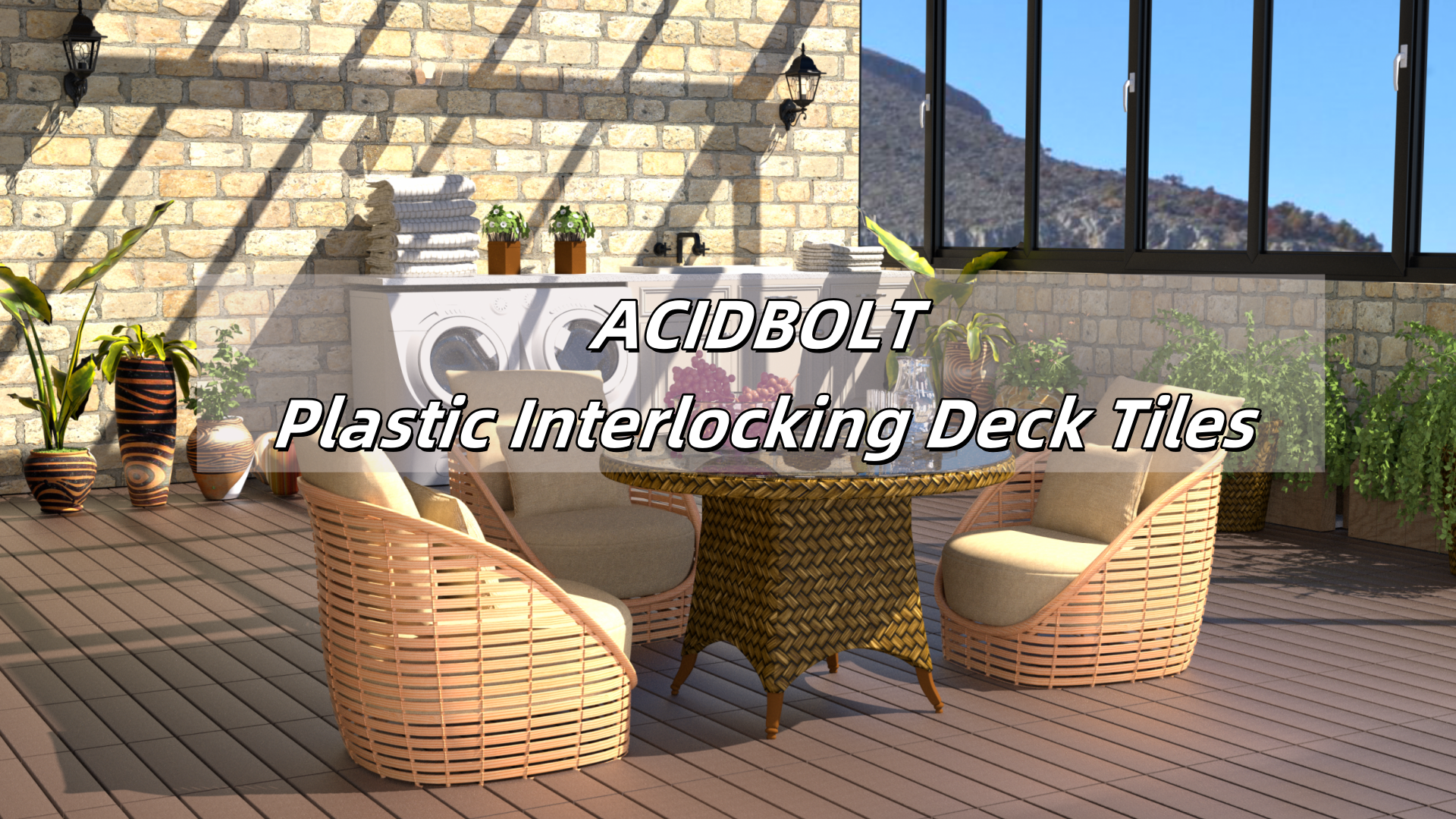 【Adul】PATIO Autlaycil 9ft Outdoor Patio Umbrella, Waterproof, Fade