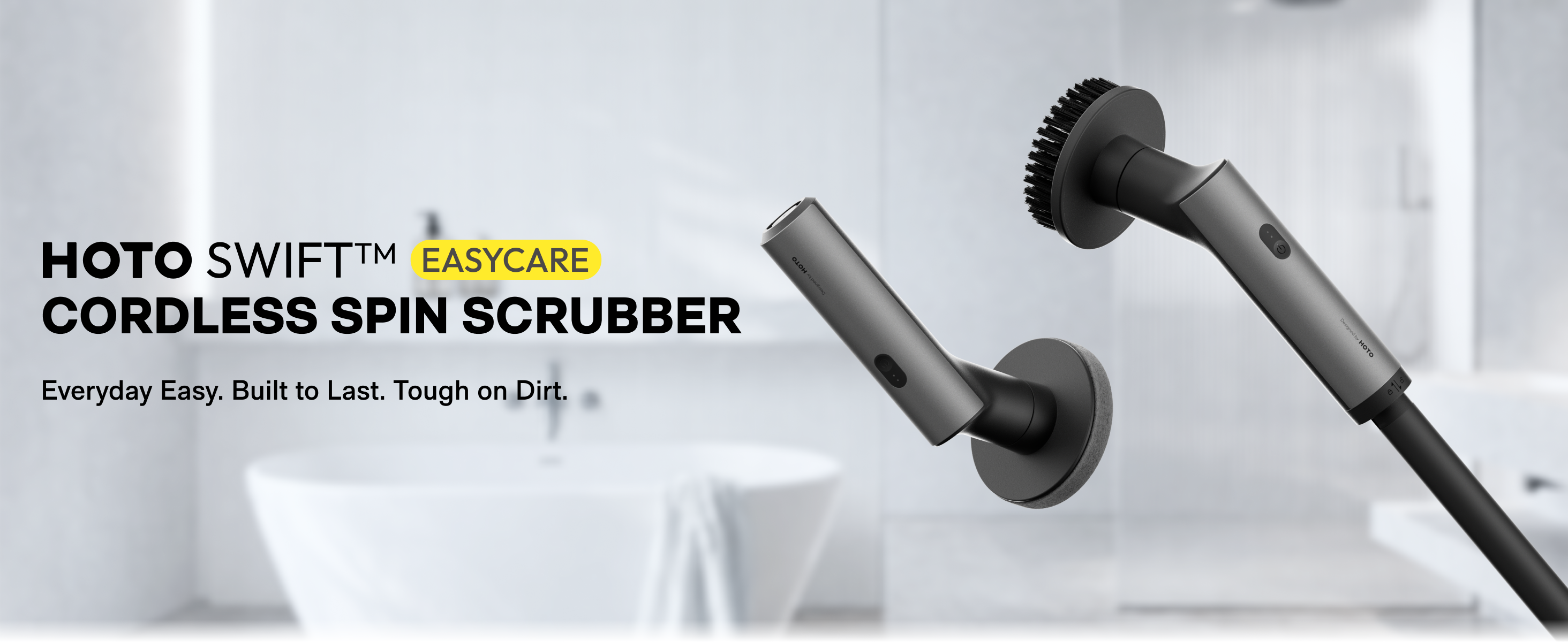 HOTO Swift Easycare Cordless Electric Spin Scrubber
