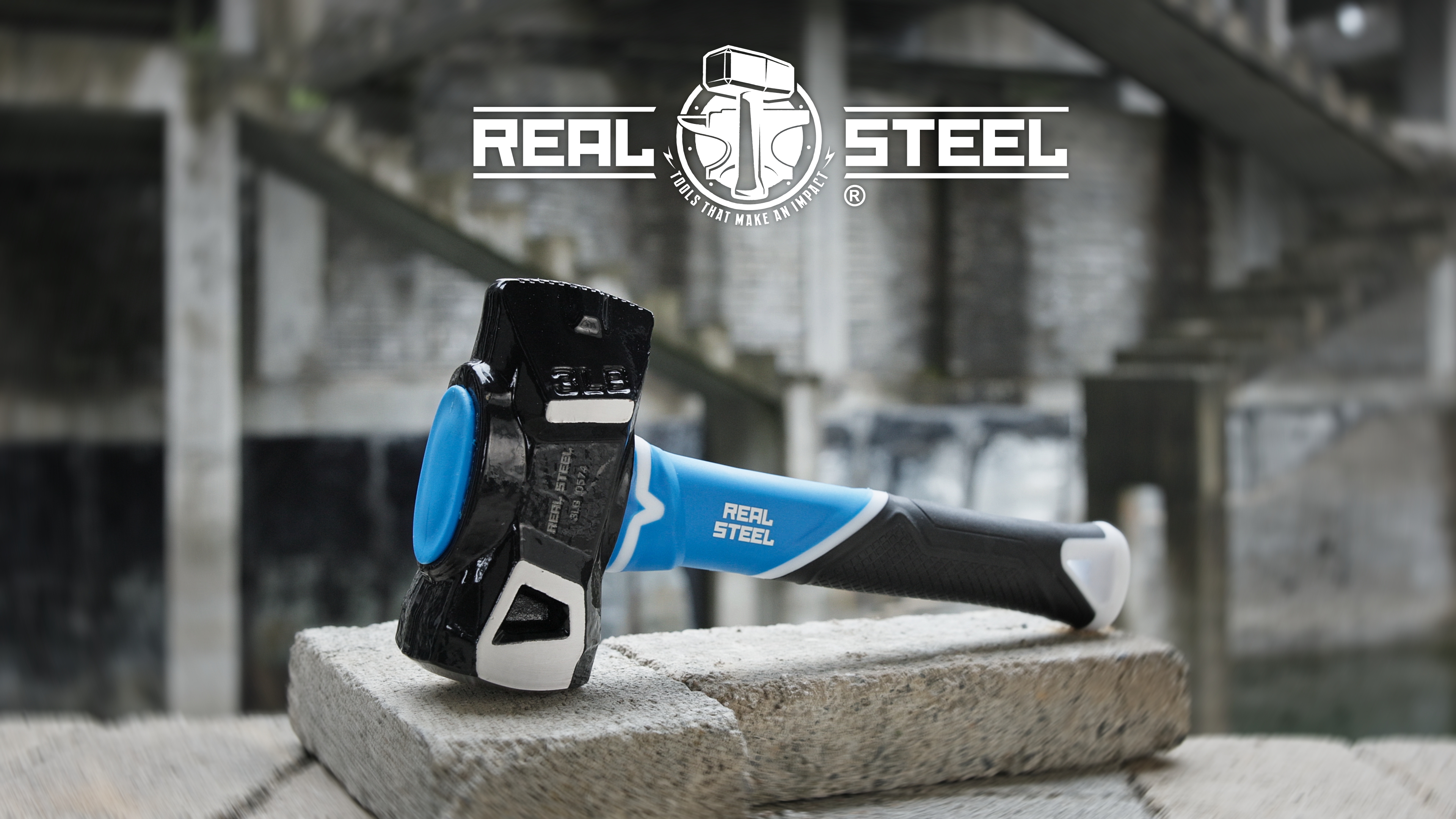 Real Steel Small Sledge Hammer, 3lb Blacksmith Hammer,Drilling