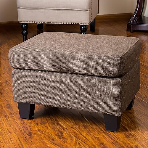 Miniatura 2 de Christopher Knight Home Otomana de tela Rosella, chocolate