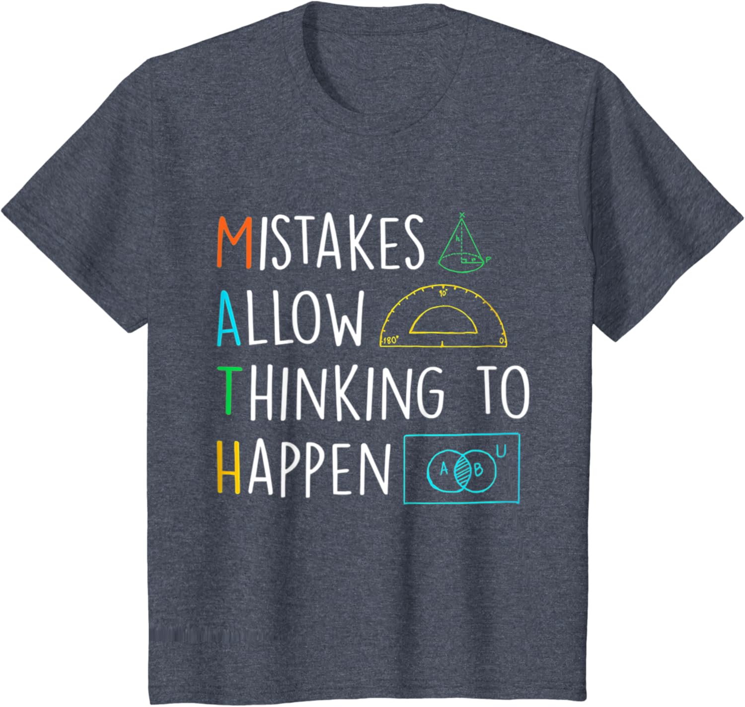 Mistakes Allow Thinking To Happen Funny Math Back To School T-Shirt