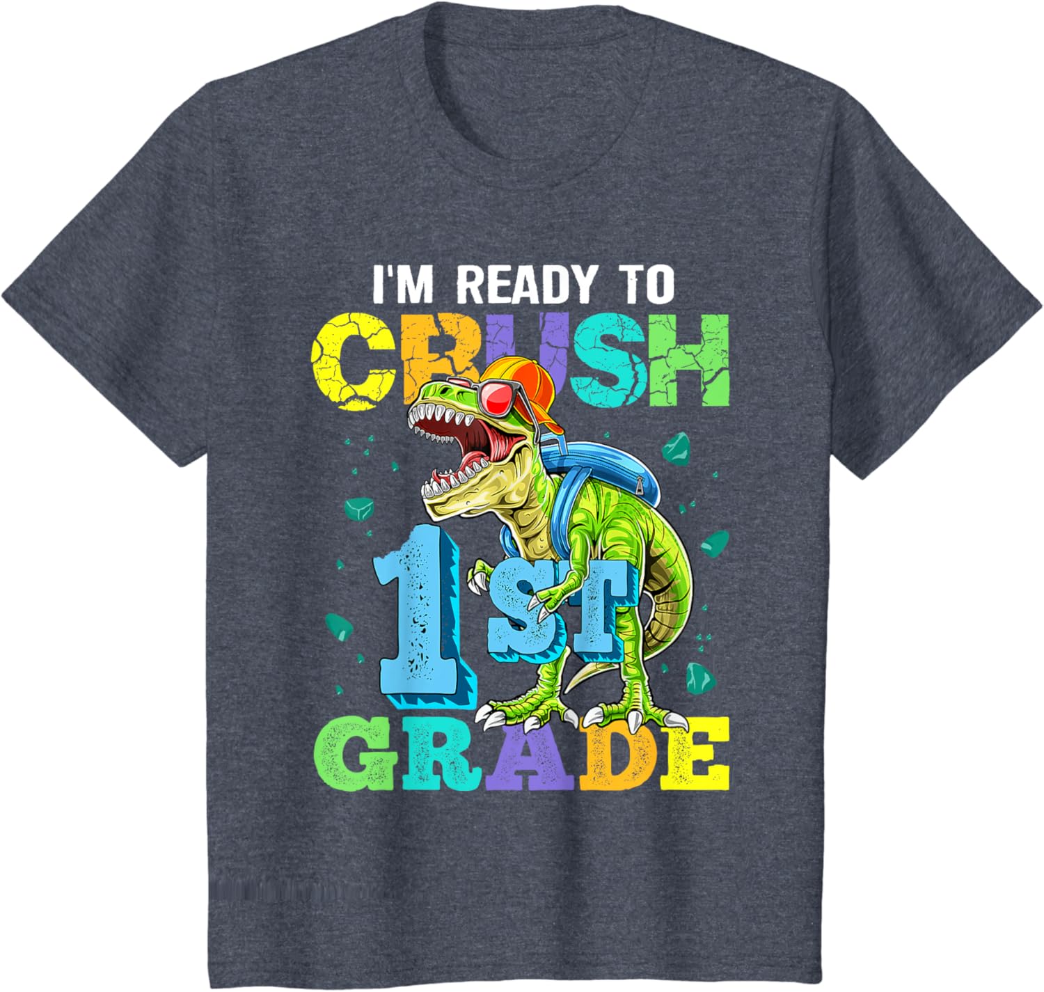 I'm Ready To Crush 1st Grade Dinosaur Back To School Boy Kid T-Shirt