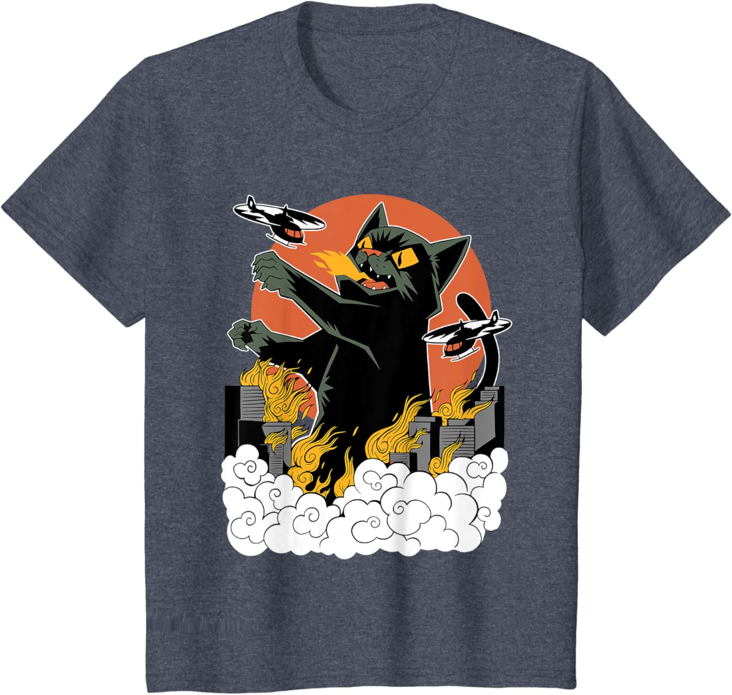Japanese Sunset Catzilla T-Shirt