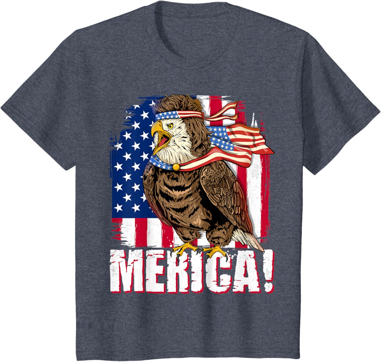 Eagle American Flag USA Flag Mullet Eagle 4th of July Merica T-Shirt
