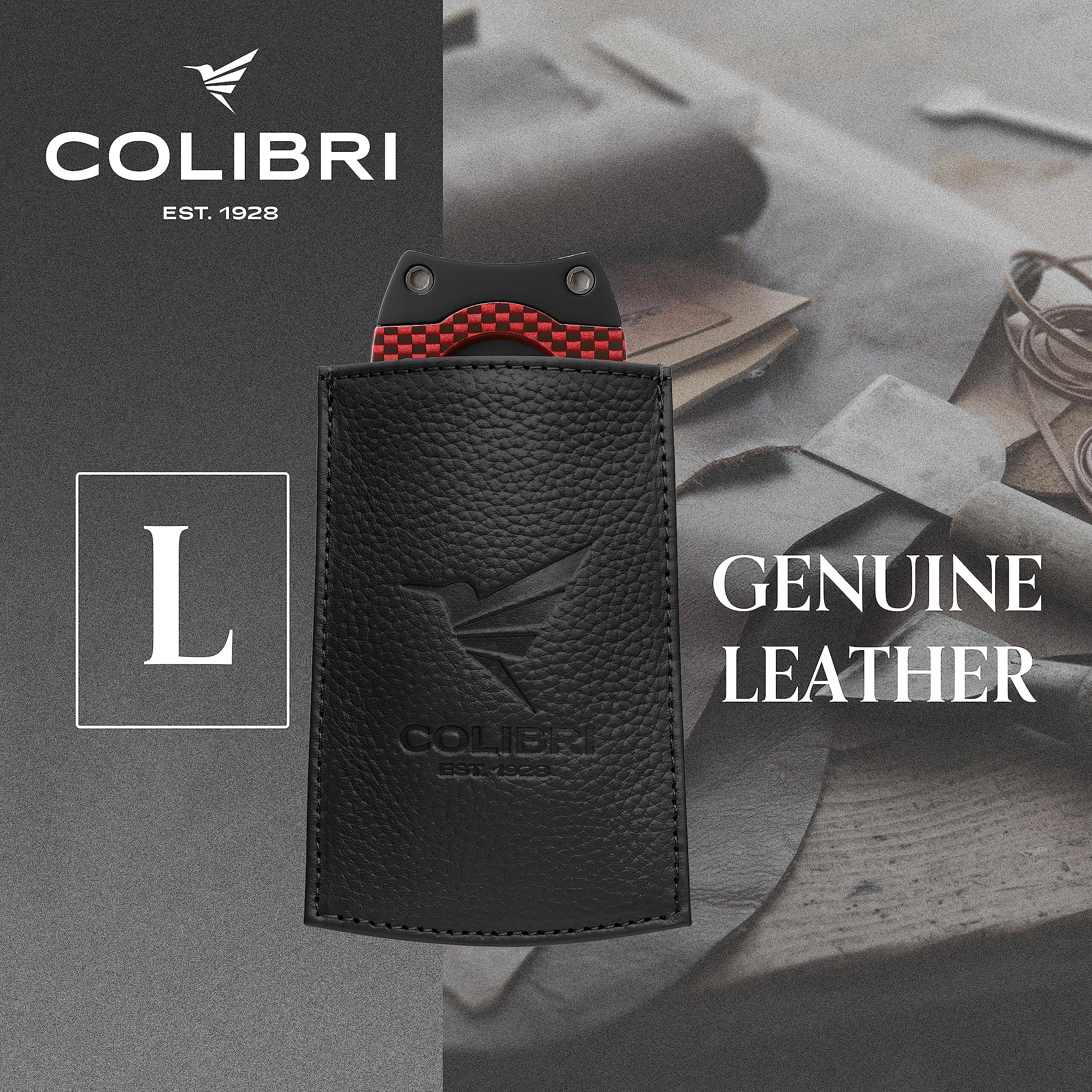 Colibri, Genuine Leather Lighter Case for Colibri Lighters and Cigar Cutters, Large -Slim Leather Holder - Image 2