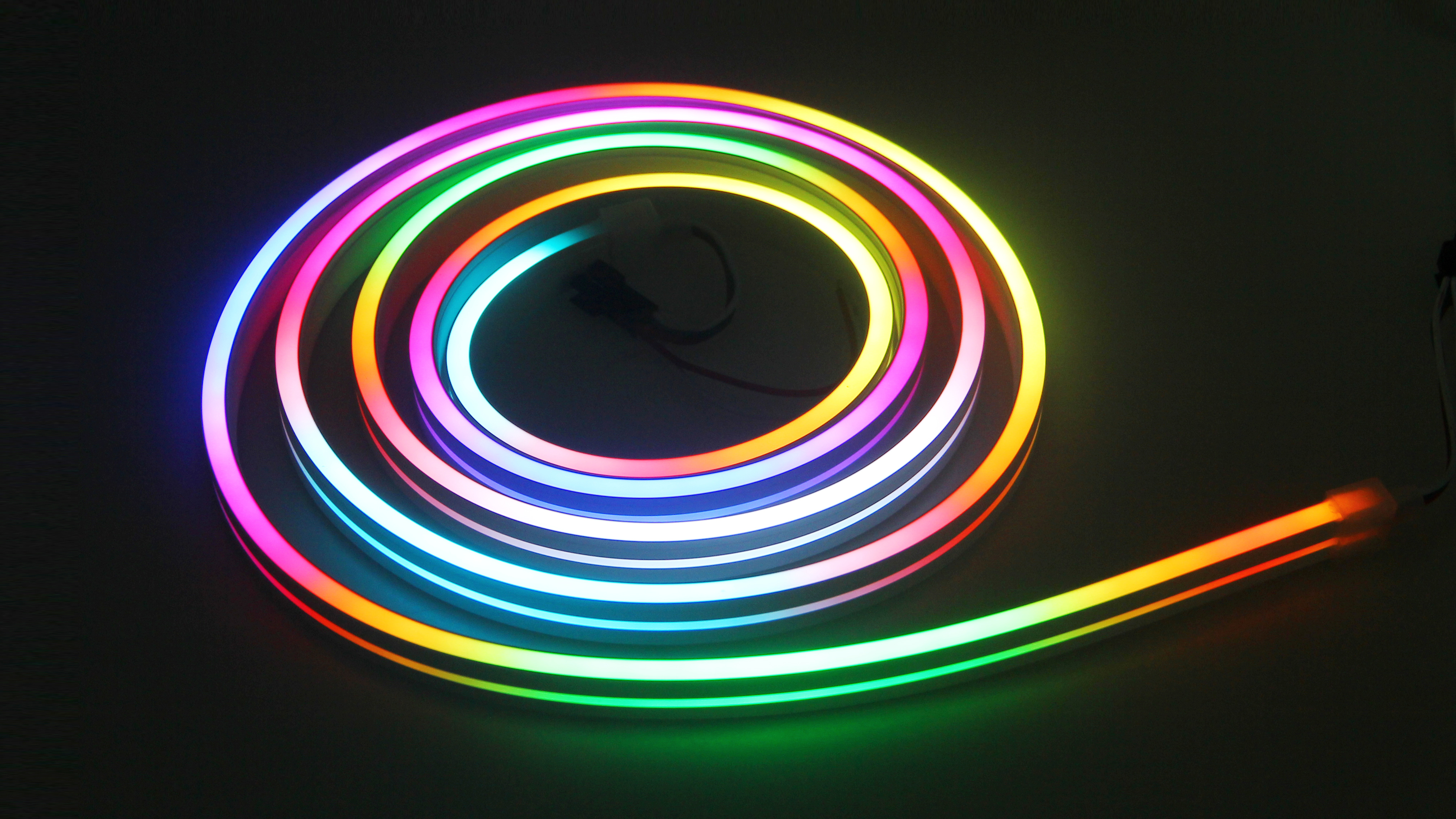 Image of ALITOVE Addressable LED Strip Neon Light WS2811 Dream Color Rainbow Programmable Digital LED Pixels Lights 6.6ft 216 LEDs for DIY LED Neon Letters Bar Signs Art Wall 12V DC, No Power and Controller