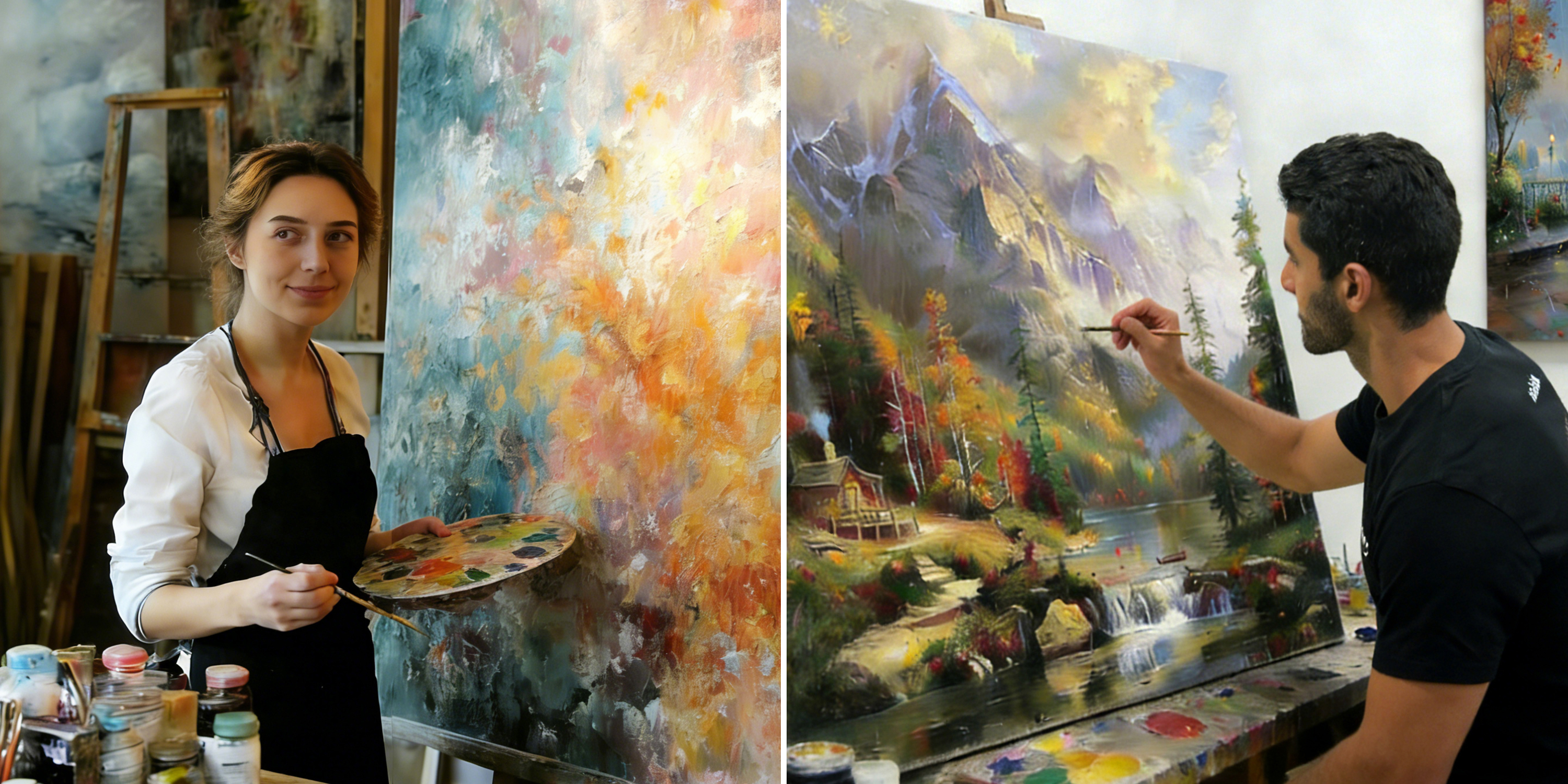 Amazon.co.jp: 大学教師による手作りの大きなオリジナルアート抽象表現