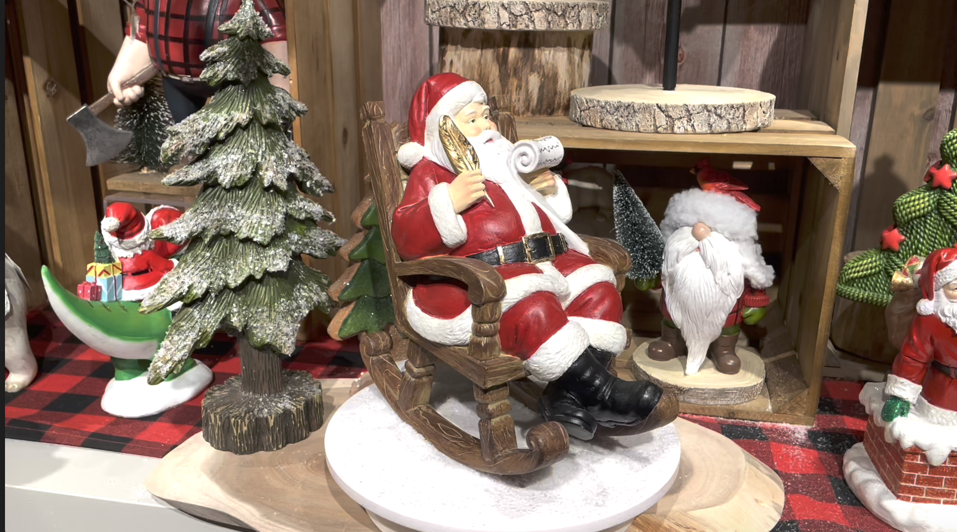 Tượng Santa ghế bành resin