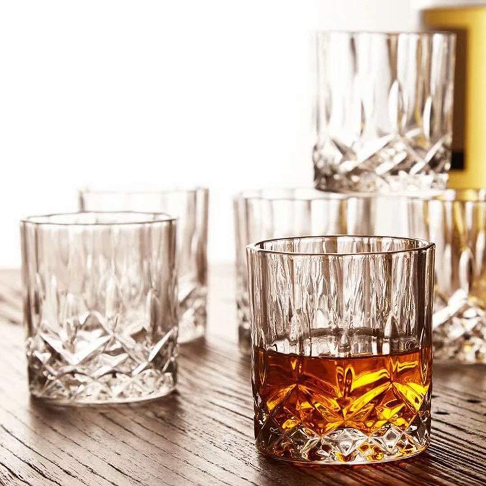Amazon.com | Qipecedm Old Fashioned Whiskey Glasses, Set of 4 (2