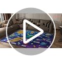 Outer Space Rugs Educational Learning Large Size Solar System Carpet Rugs Space Rug for Bedroom Boys Galaxy Area Rug Living Bedroom Dining Room Decor, 4'×5'