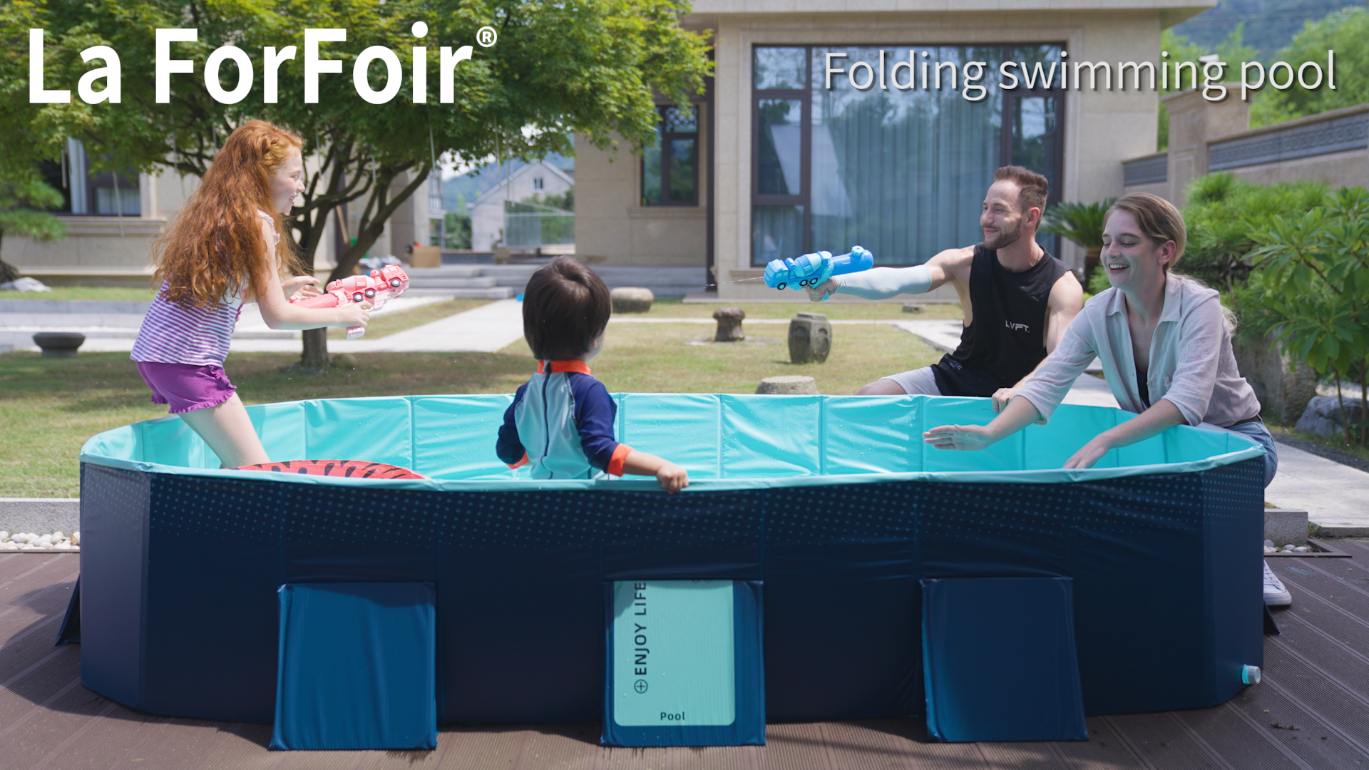 Watch Foldable Kids' and Adults' Swimming Pool Hard Plastic Shell on ...