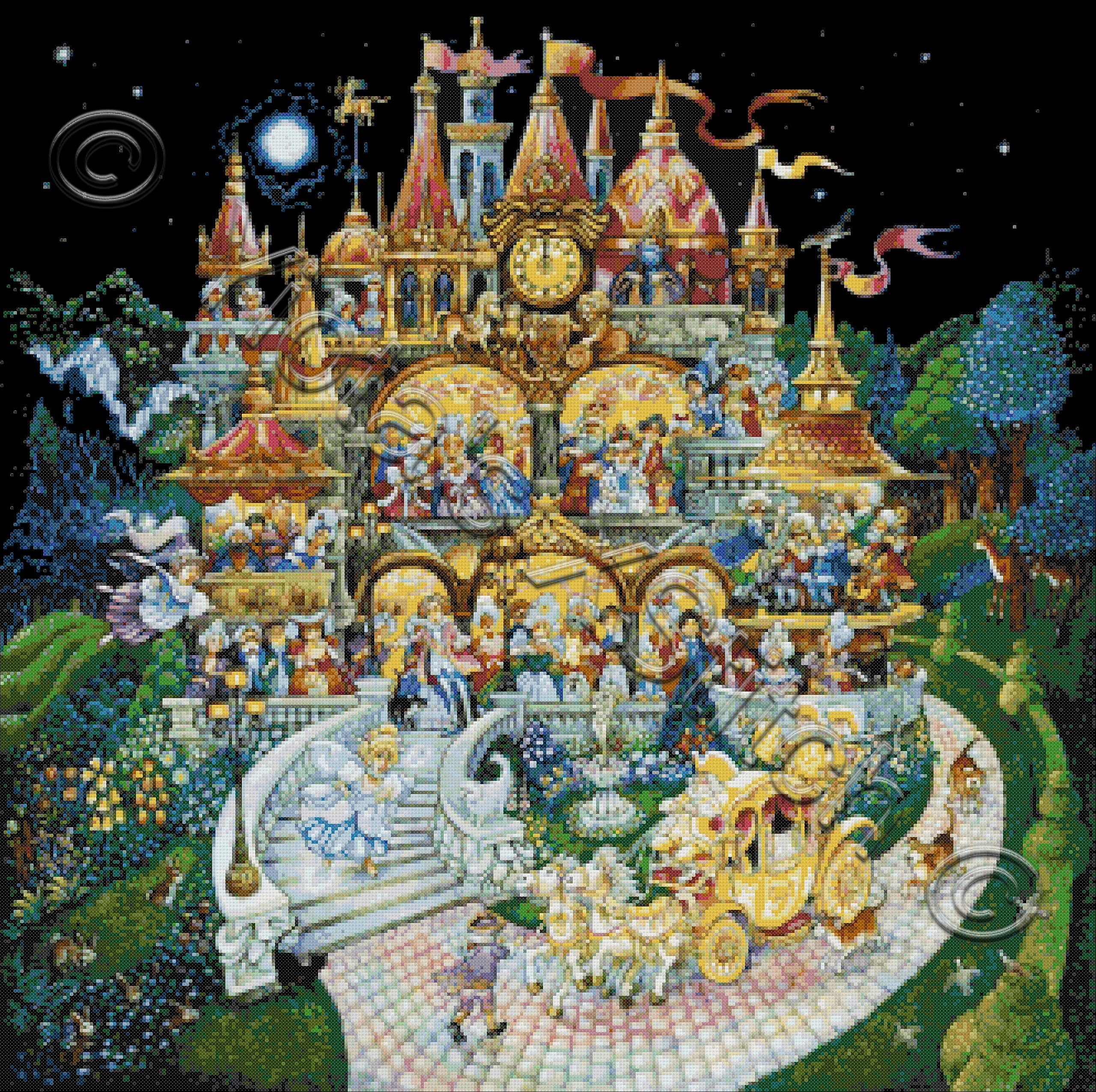 Cinderella Counted Cross Stitch Kit by Yiota's XStitch